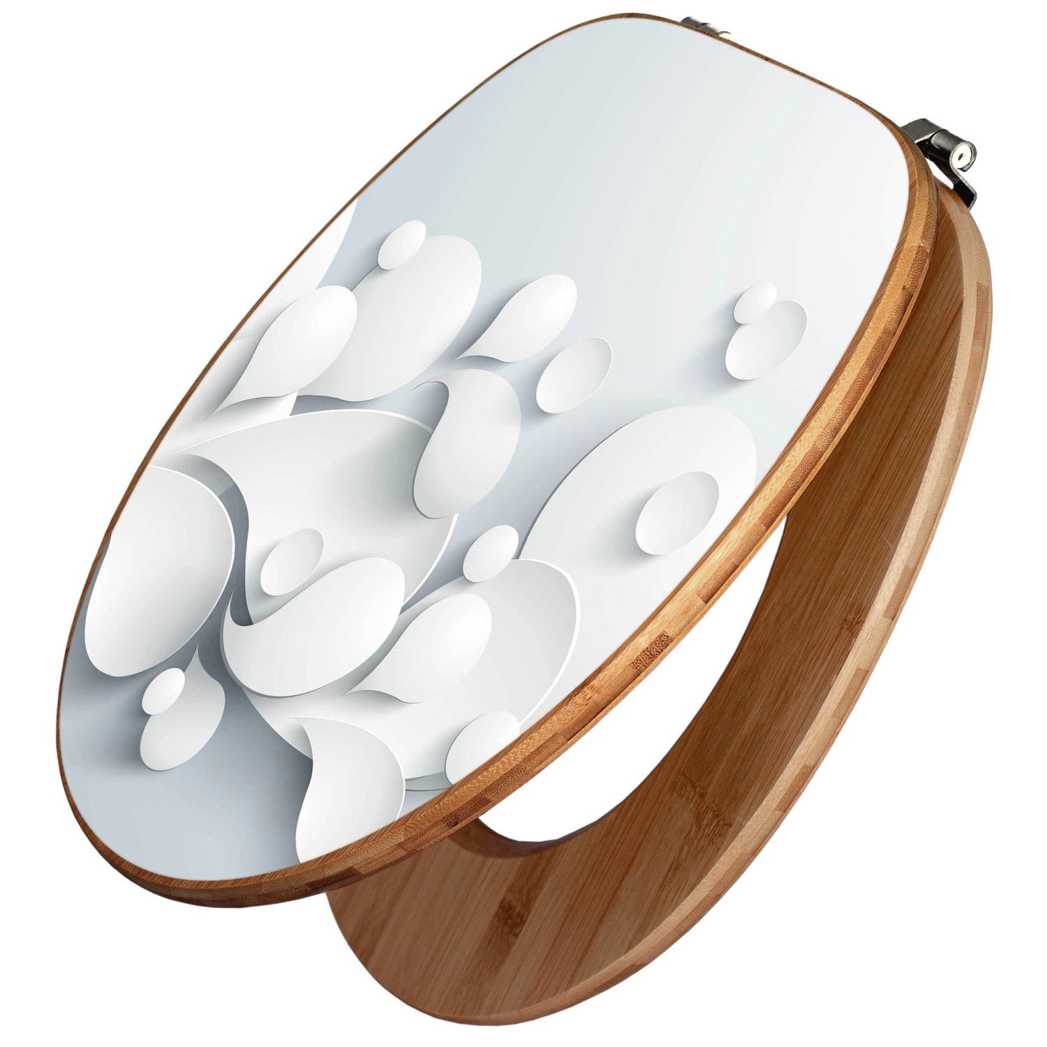 Banjado Design WC Sitz Bambus Toilettendeckel Toilettensitz Bambus Holz Klo günstig online kaufen