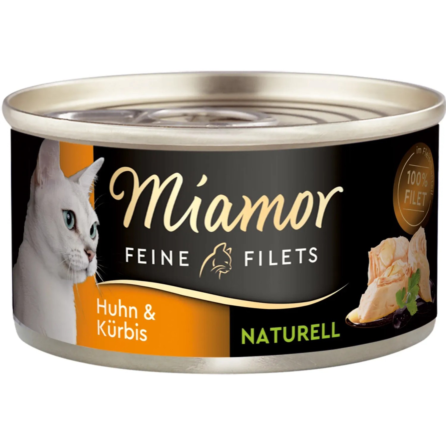 Miamor Katzen-Nassfutter Feine Filets Naturelle in Fleischsaft Huhn und Kürbis
