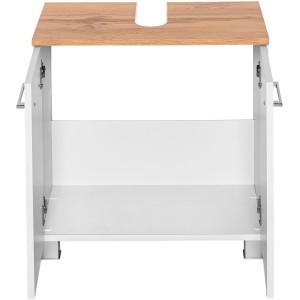 Held Möbel Waschbeckenunterschrank Molina, 60 cm, Weiß, mit offenen Türen.