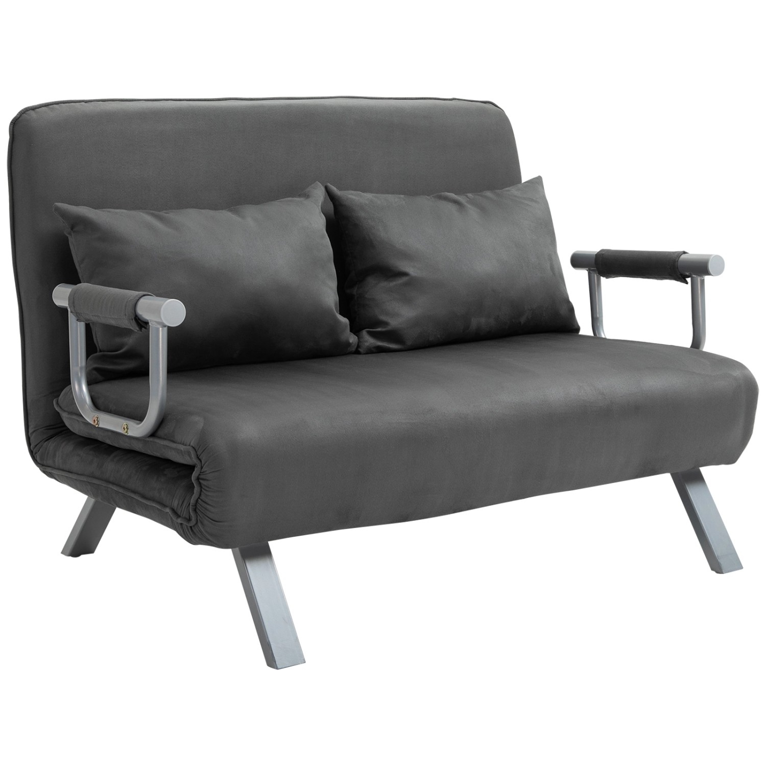 HOMCOM 2-Sitzer Schlafsofa mit Armlehne 3-in-1 Multifunktion 111 x 80 x78cm