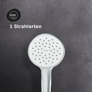 AM.PM Handbrause Hit, 1 Strahlart, Chrom für Wannenarmatur.