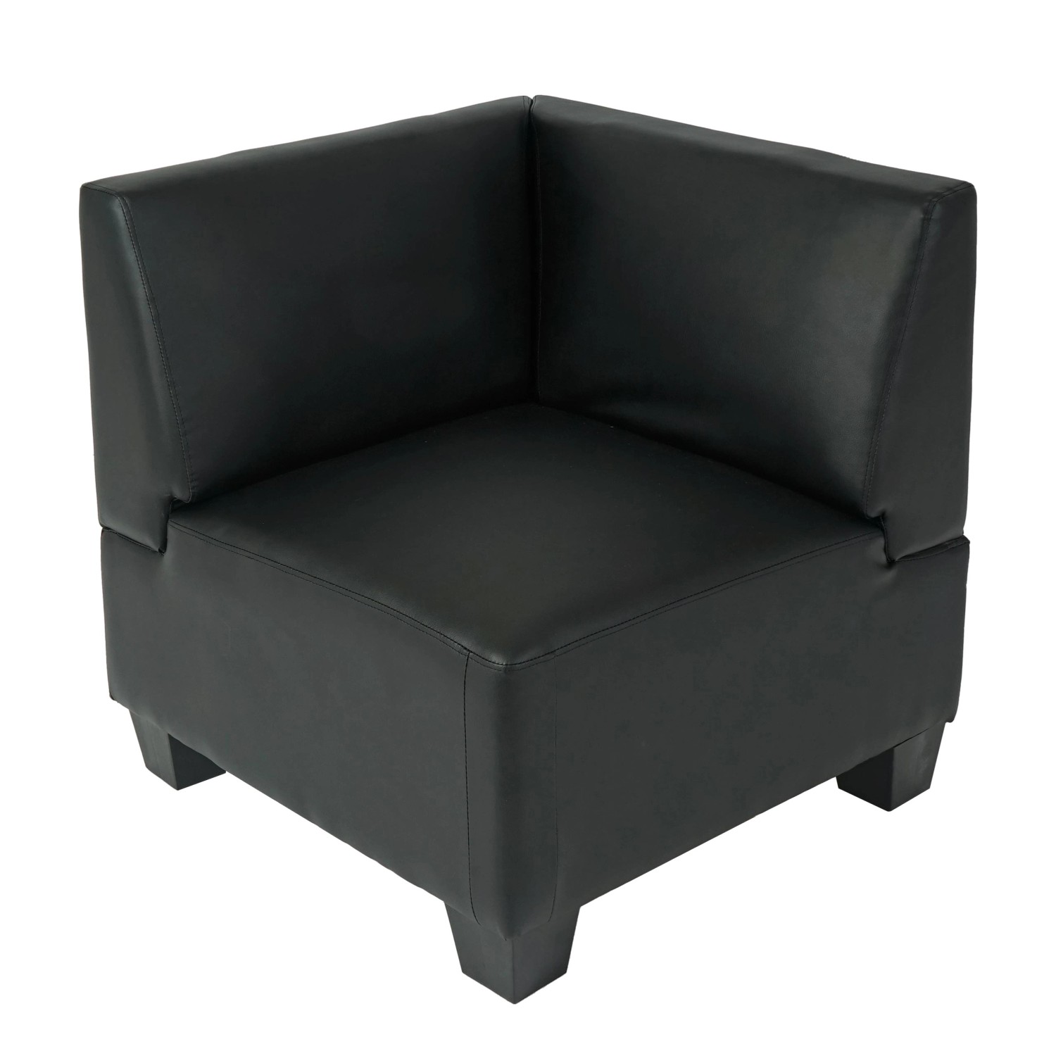 MCW Modular Eckteil Moncalieri Kunstleder Schwarz