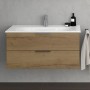 Steinkamp Waschtischunterschrank Living 2.0 Halifax Eiche mit GROHE Essence Waschtisch, 100 cm.