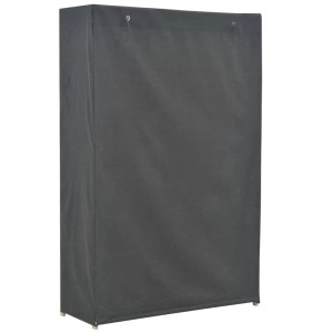 Grauer vidaXL Kleiderschrank (110x40x170 cm) aus Stoff, ideal zur Aufbewahrung von Kleidung.