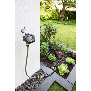 Kärcher Bewässerungsautomat WT 5 im Einsatz zur Gartenbewässerung.