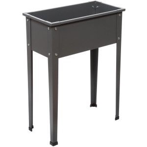 Floraworld Hochbeet Season, anthrazitfarben, 60x30x80 cm, aus Stahlblech mit Kunststoff-Fußkappen.