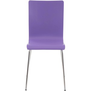 DELUKE Besucherstuhl TUNIS Holz Lila 43x47x87cm Konferenzstuhl Wartezimmerstuhl Bürostuhl