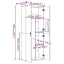 vidaXL Highboard Weiß 70x35x180 cm Holzwerkstoff 3276658_10