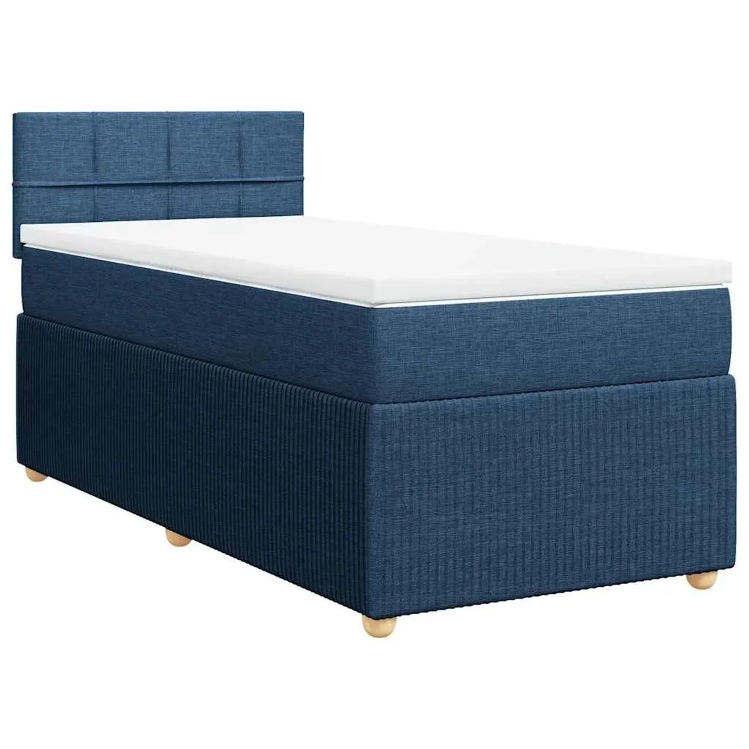 vidaXL Boxspringbett mit Matratze Blau 80x200 cm Stoff 3289589 günstig online kaufen