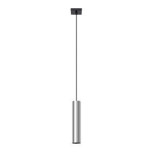 Moderne Chrom Pendelleuchte Lagos 1 von Sollux Lighting. Rohrform, ideal für Wohnräume.