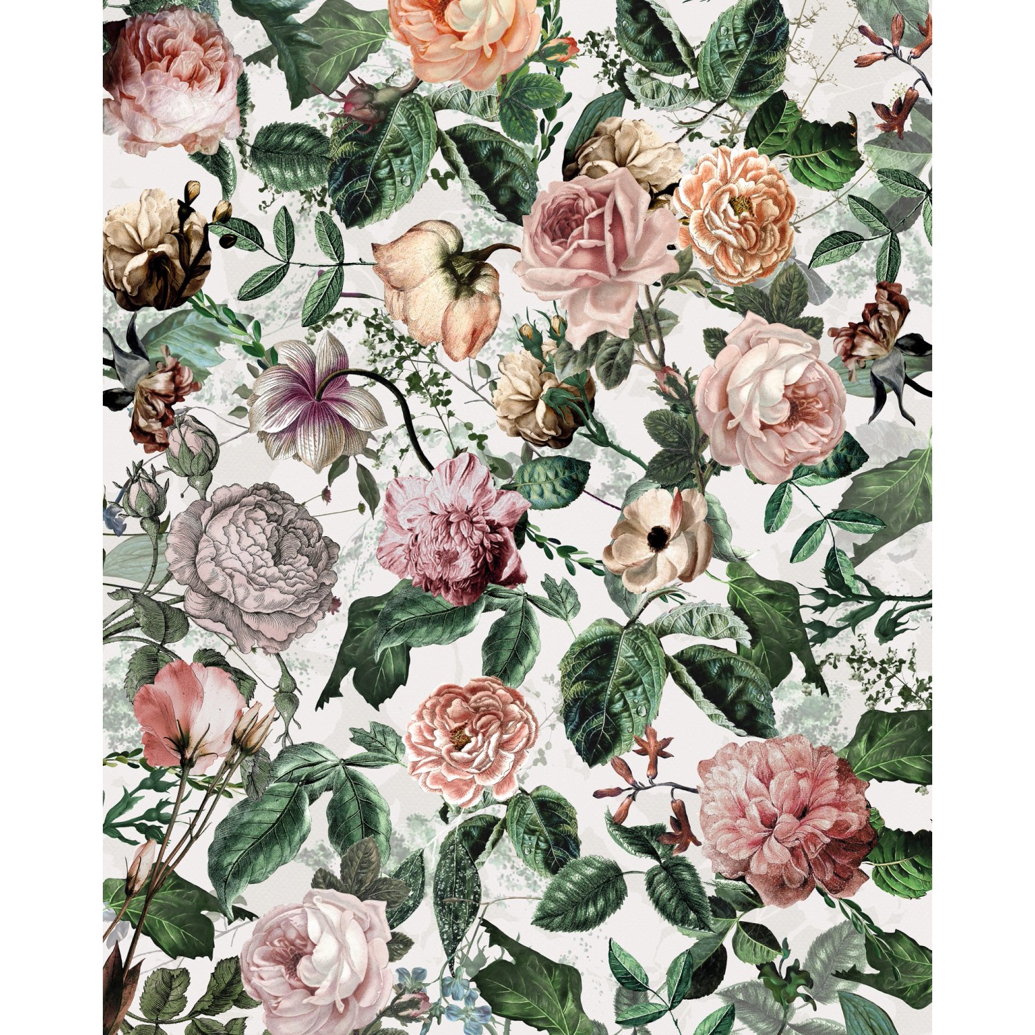 Sanders & Sanders Fototapete Blumen Rosa und Grün 200 x 250 cm 612347 günstig online kaufen