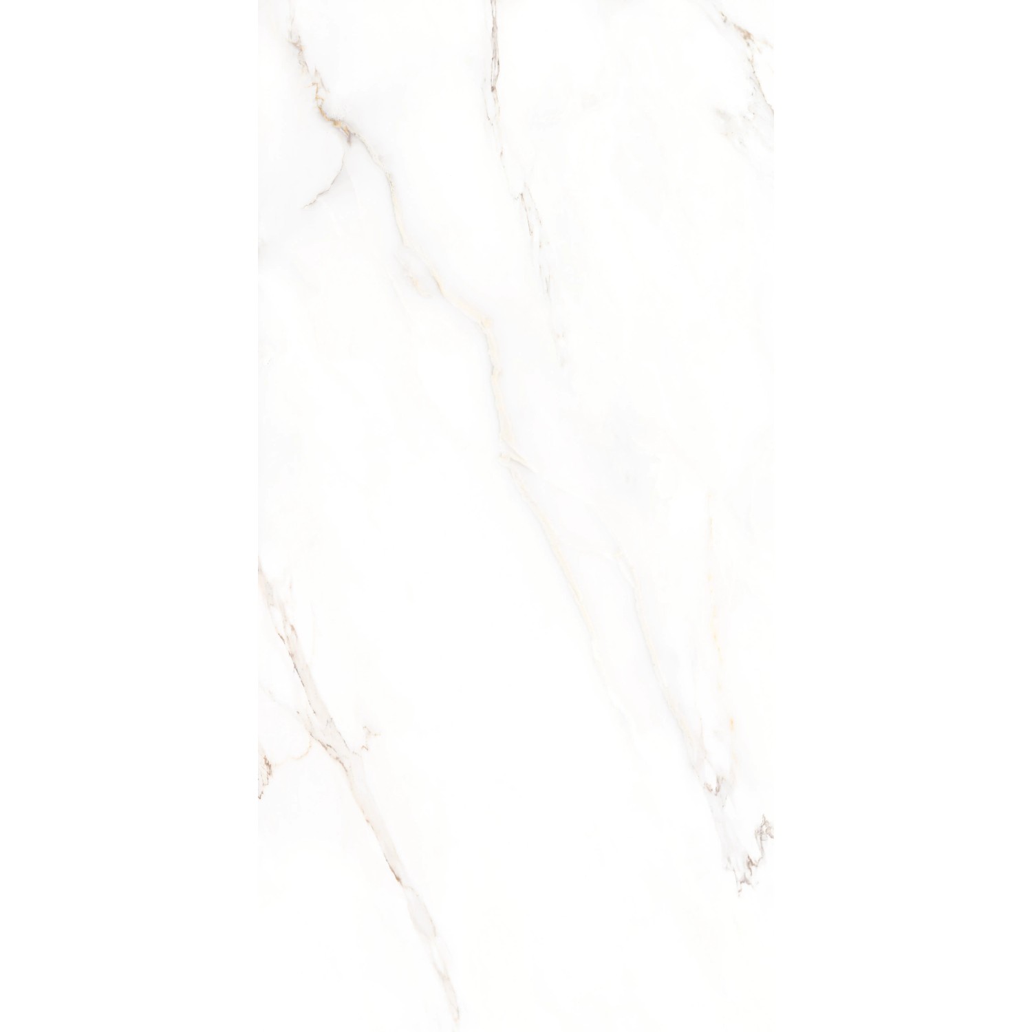 Bodenfliese Feinsteinzeug, glasiert und poliert, 60x120 cm, Marmor-Optik.