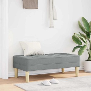 vidaXL Bank Hellgrau 113 x 57 x 39 cm Stoff 42001935