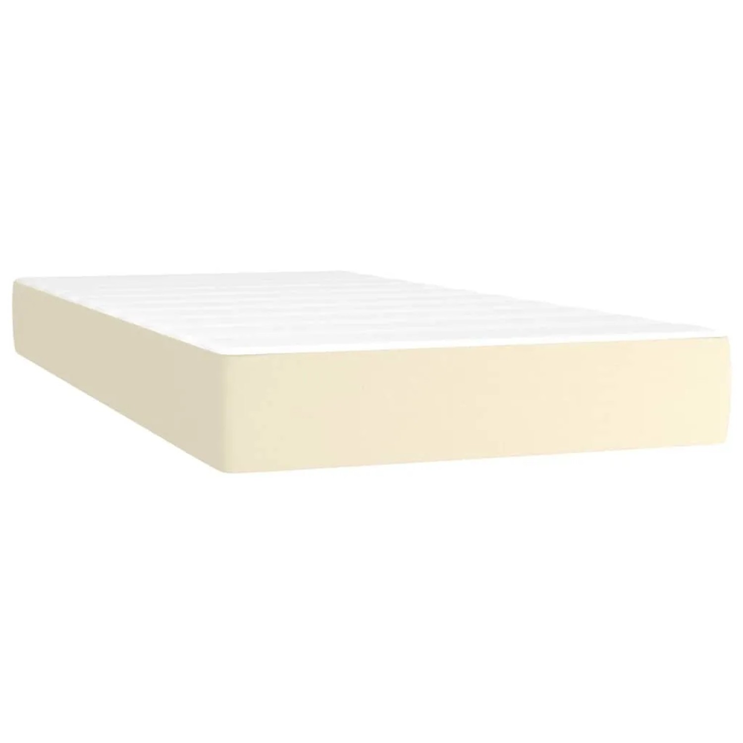 vidaXL Taschenfederkernmatratze Mittel Creme 90x200x20 cm Kunstleder 347724