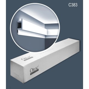 ORAC DECOR C383 Eckleisten Set, 12 Zierleisten (24 m), weiß, für indirekte Beleuchtung.