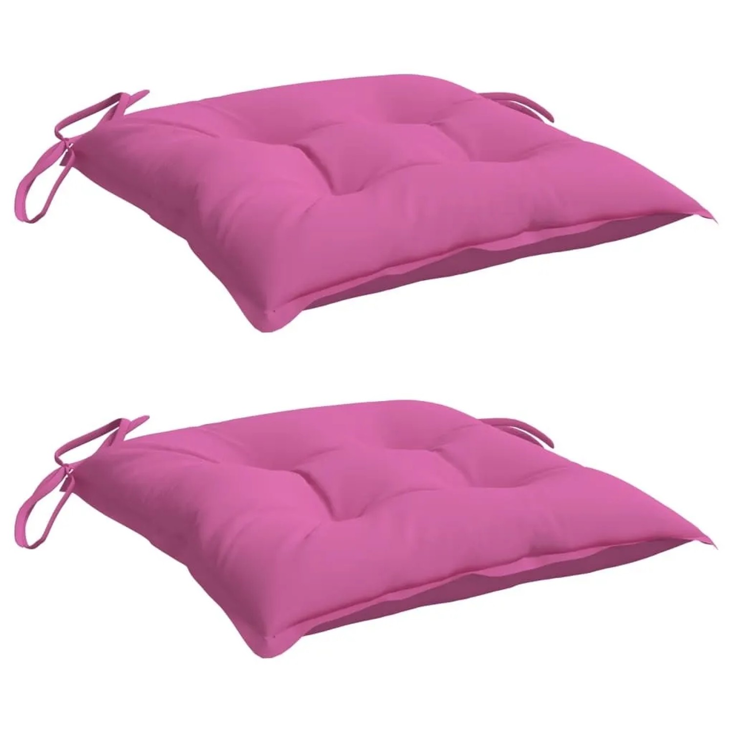 vidaXL Stuhlkissen 2 Stk Rosa 40x40x7 cm Stoff 361501