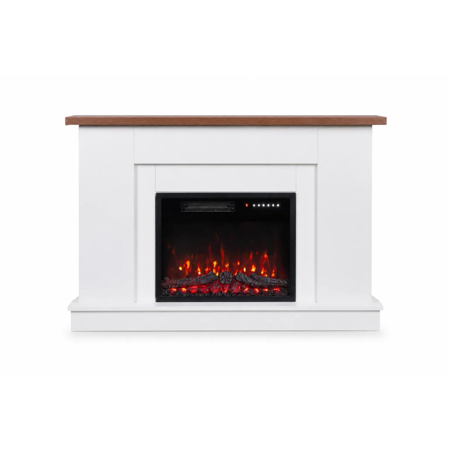 HOMAVO Elektrokamin mit Schrank 23 Zoll 1000/2000 W 12-farbiger 3D-Flammeneffekt Timer Fernbedienung