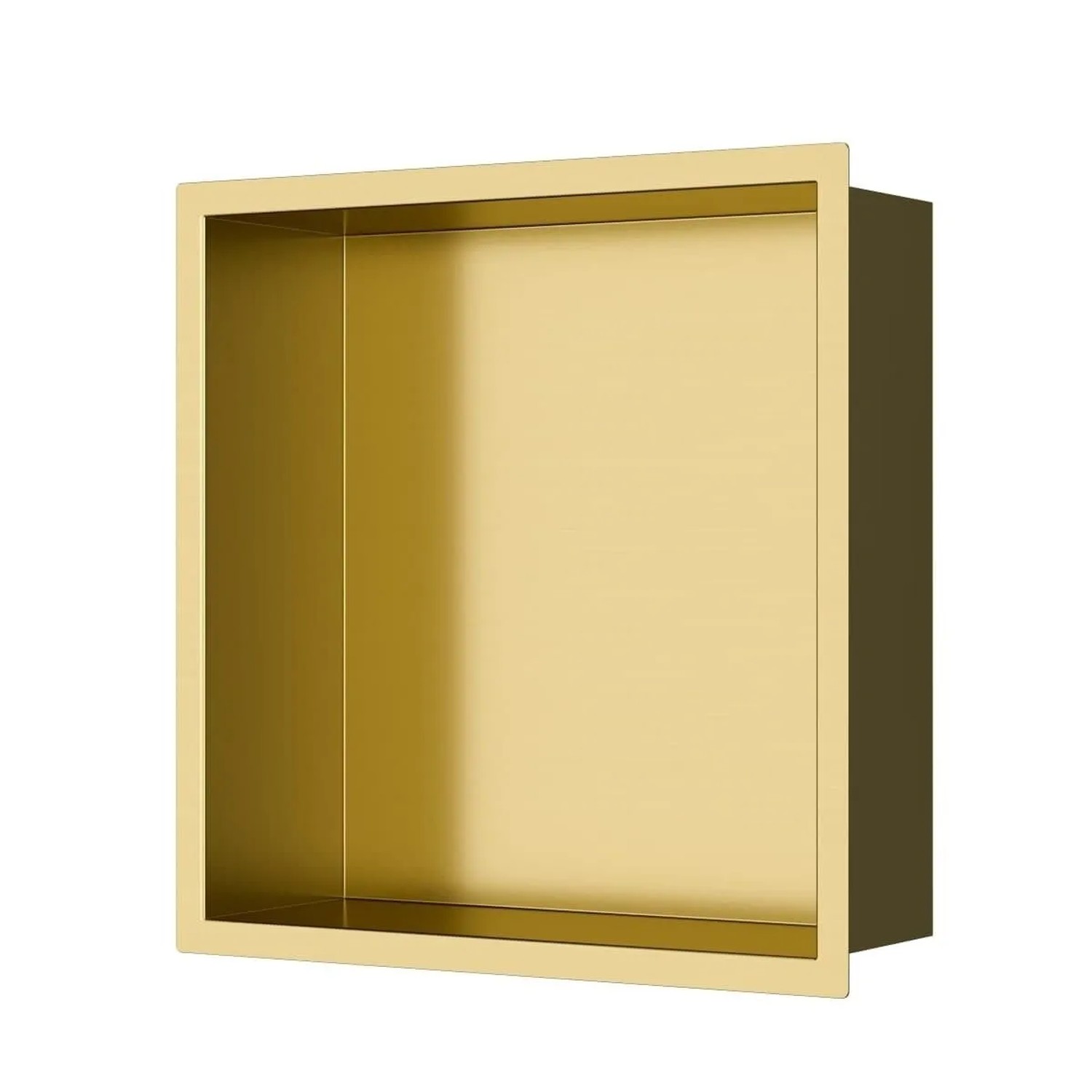 Swiss Aqua Technologies Duschniesche Wandnische Edelstahl 304 Montage Ohne Bohren 30x30CM Gold Gebürstet