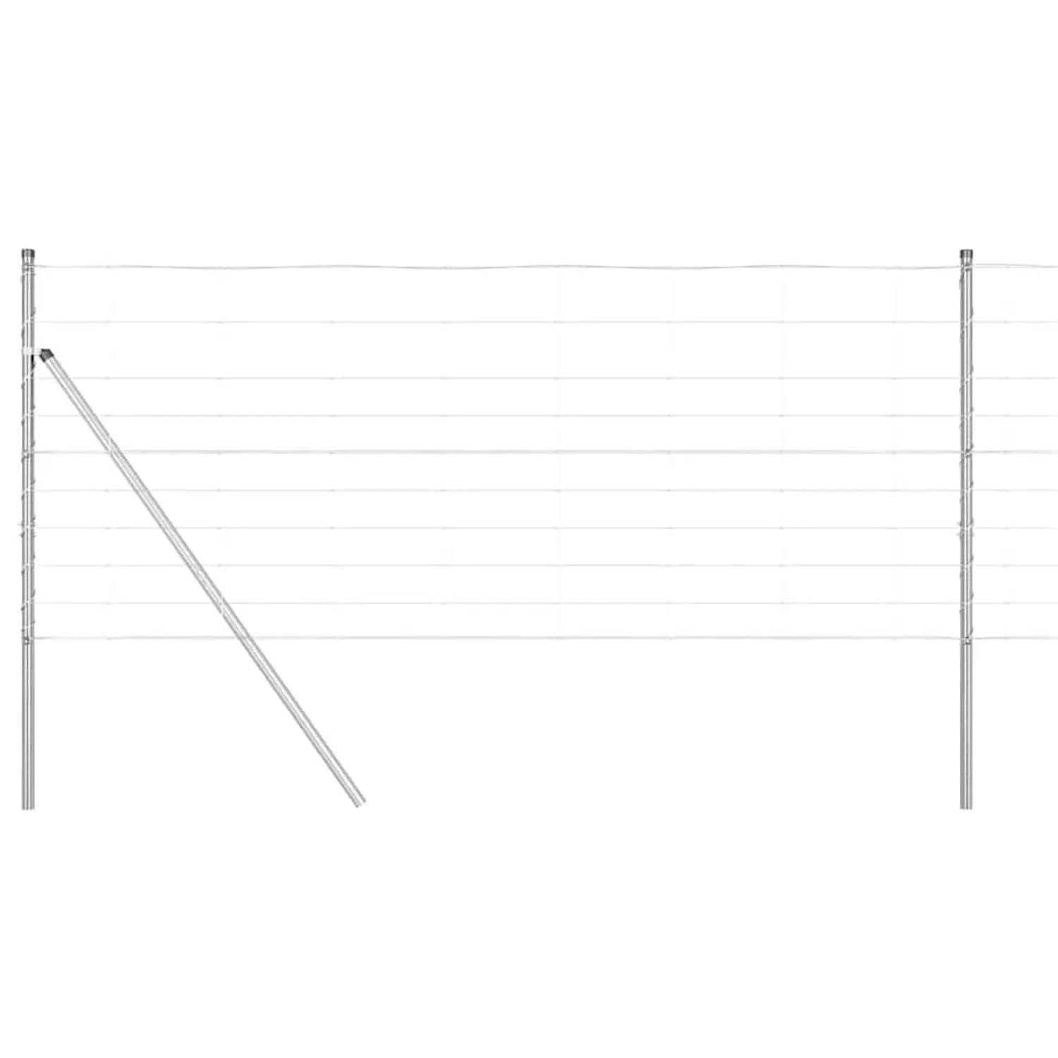 vidaXL Zaunpfosten Galvanisiert 50 x 1 m Stahl 3351369 günstig online kaufen