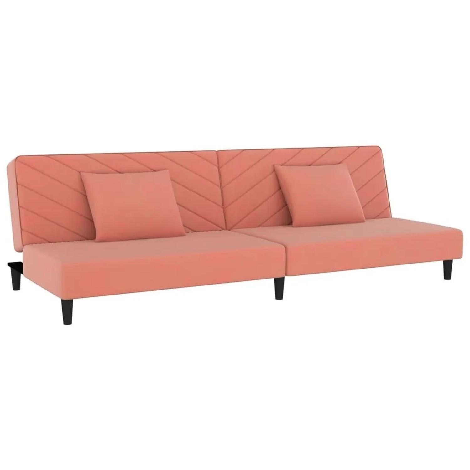 vidaXL Schlafsofa 2-Sitzer mit 2 Kissen Rosa Samt 375913 günstig online kaufen