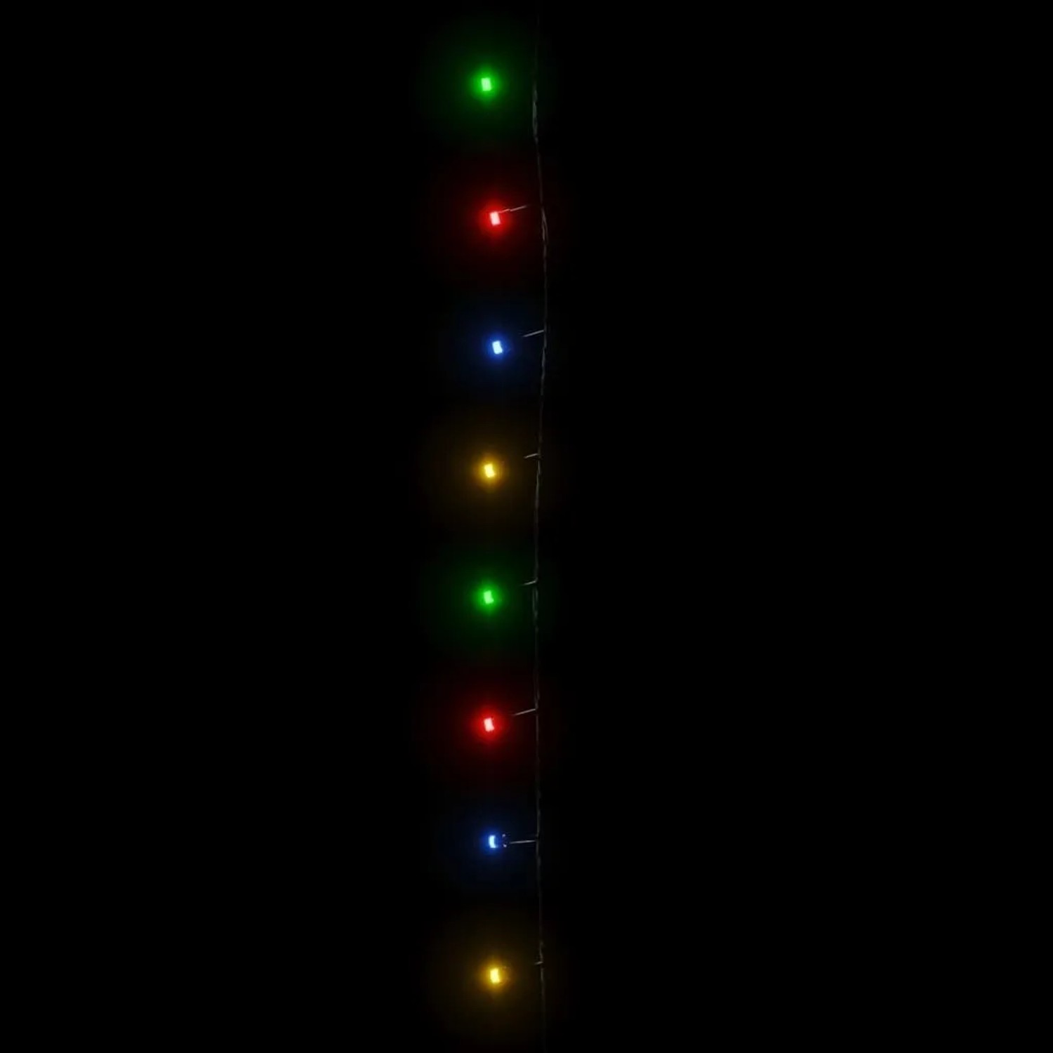Mehrfarbige LED-Lichterkette mit 150 LEDs, 15 m Länge für den Außenbereich.