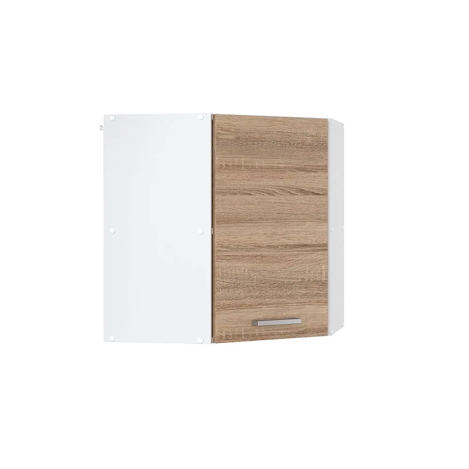 Vicco Eckhängeschrank R-Line Küchen-Eckschrank Sonoma Weiß 57 cm
