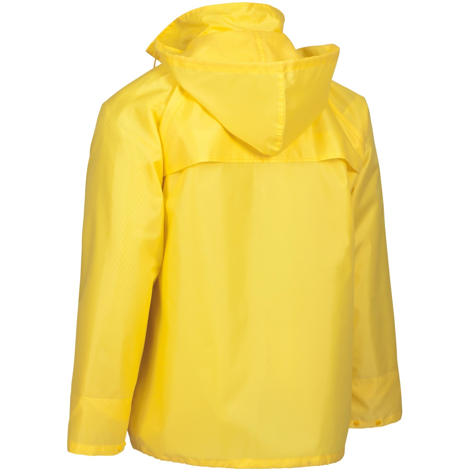 Safety&More Regenjacke, gelb, Größe S, mit Kapuze im Kragen, ideal für Arbeitskleidung.