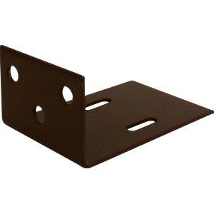T & J Befestigungswinkel, braun, für Shanghai Sichtschutzzaun. Zubehör für Zaunbau.