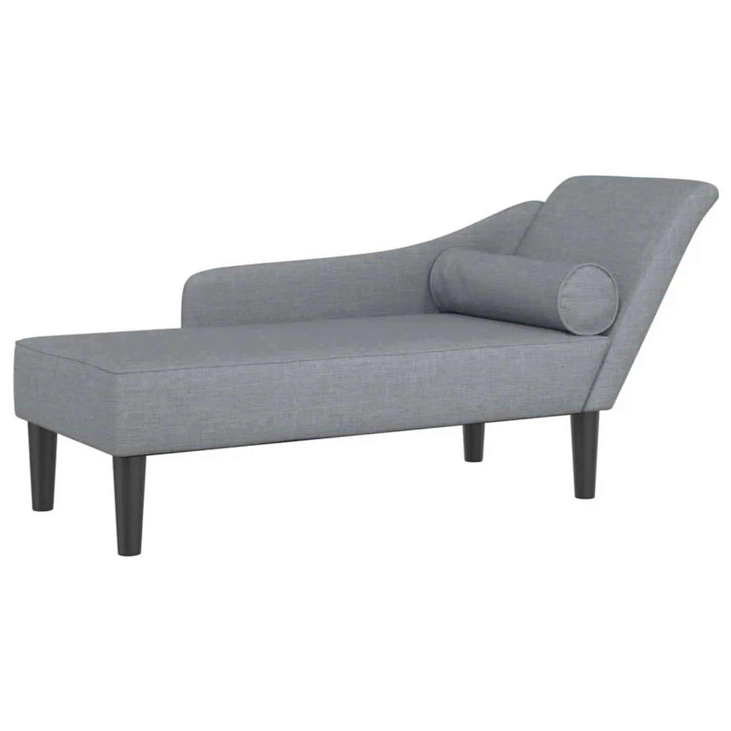vidaXL Chaiselongue mit Kissen Hellgrau Stoff 4007596
