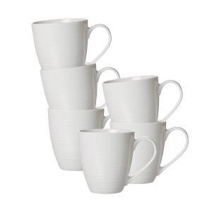 Ritzenhoff & Breker Suomi Jumbobecher 6er Set, cremeweiß, 550ml, aus Porzellan.