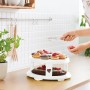 Rotho Tortenglocke Fresh XL mit Muffins und Kuchen, weiß-transparent. Küchenhelfer für Transport und Aufbewahrung.