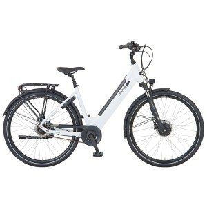 Prophete City E-Bike Geniesser 2.0 Damen, Kreide Matt, 28 Zoll. Komfort E-Bike mit tiefem Einstieg.