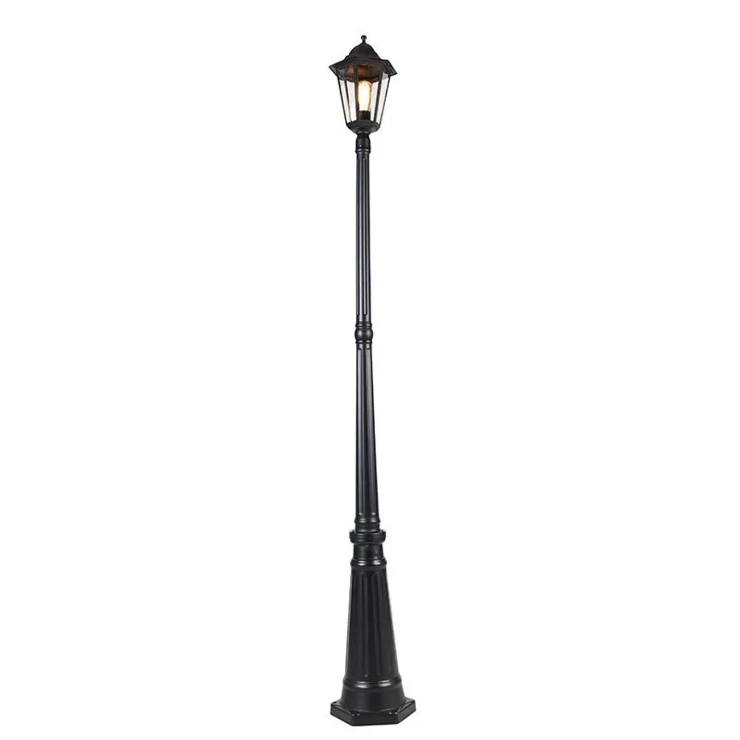 QAZQA Klassische Außenlaterne Schwarz 200 cm IP44 Havanna