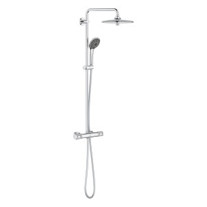 Grohe QuickFix Duschsystem Vitalio Joy 260 mit Thermostat zur Wandmontage.