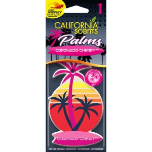 California Scents Lufterfrischer Palm Coronado Cherry für Autopflege mit sommerlichem Palmen-Design.