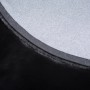 Detailaufnahme: Schwarzer, runder Pergamon Luxus Fellteppich (160x160cm) mit weicher Oberfläche.