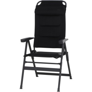Anthrazitfarbener Siena Garden Campingsessel Premium, 6-fach verstellbar, mit AirMesh-Bezug.