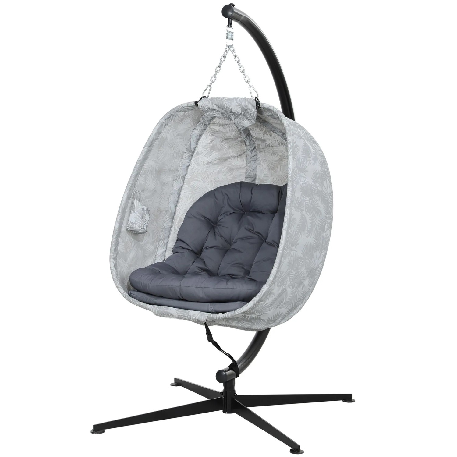 Furnicato Eiförmiger Hängesessel Mit Gestell Und Sitzpolstern Für Indoor Outdoor