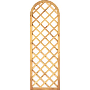 Grüner T&J Sichtschutzzaun Barock-Ranki, rund, 60x180 cm, aus Holz, für den Garten.