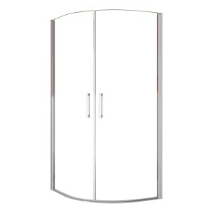 AICA Runddusche 90x90 cm mit Drehtür, Duschkabine aus 6 mm NANO ESG Sicherheitsglas.