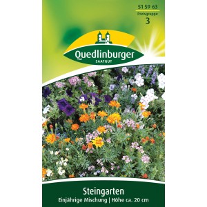 Quedlinburger Steingarten einjährige Mischung: Bunte Blumen für Steingärten und Kübel.
