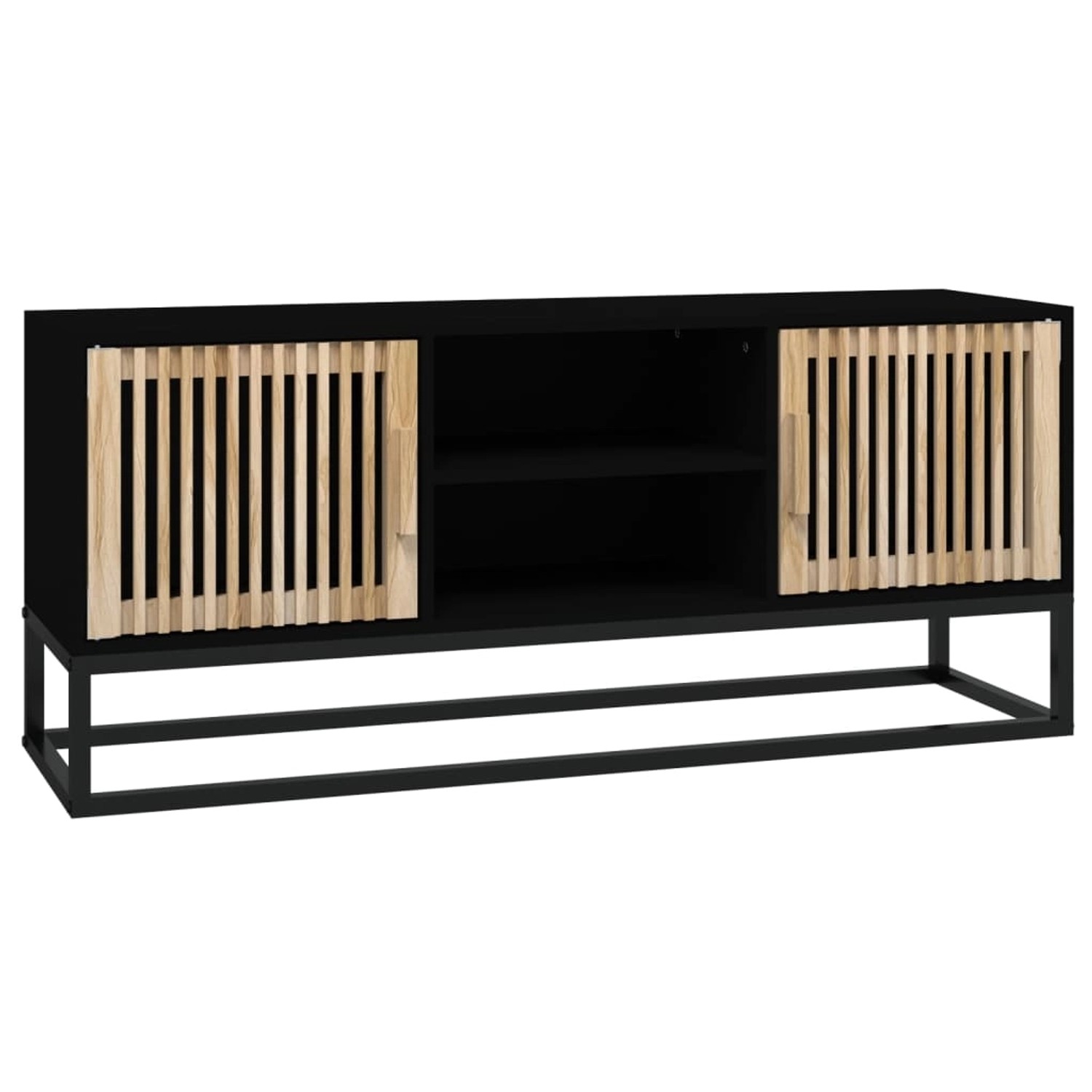 Vidaxl Tv-schrank Schwarz 105x30x45 Cm Holzwerkstoff Und Eisen günstig online kaufen