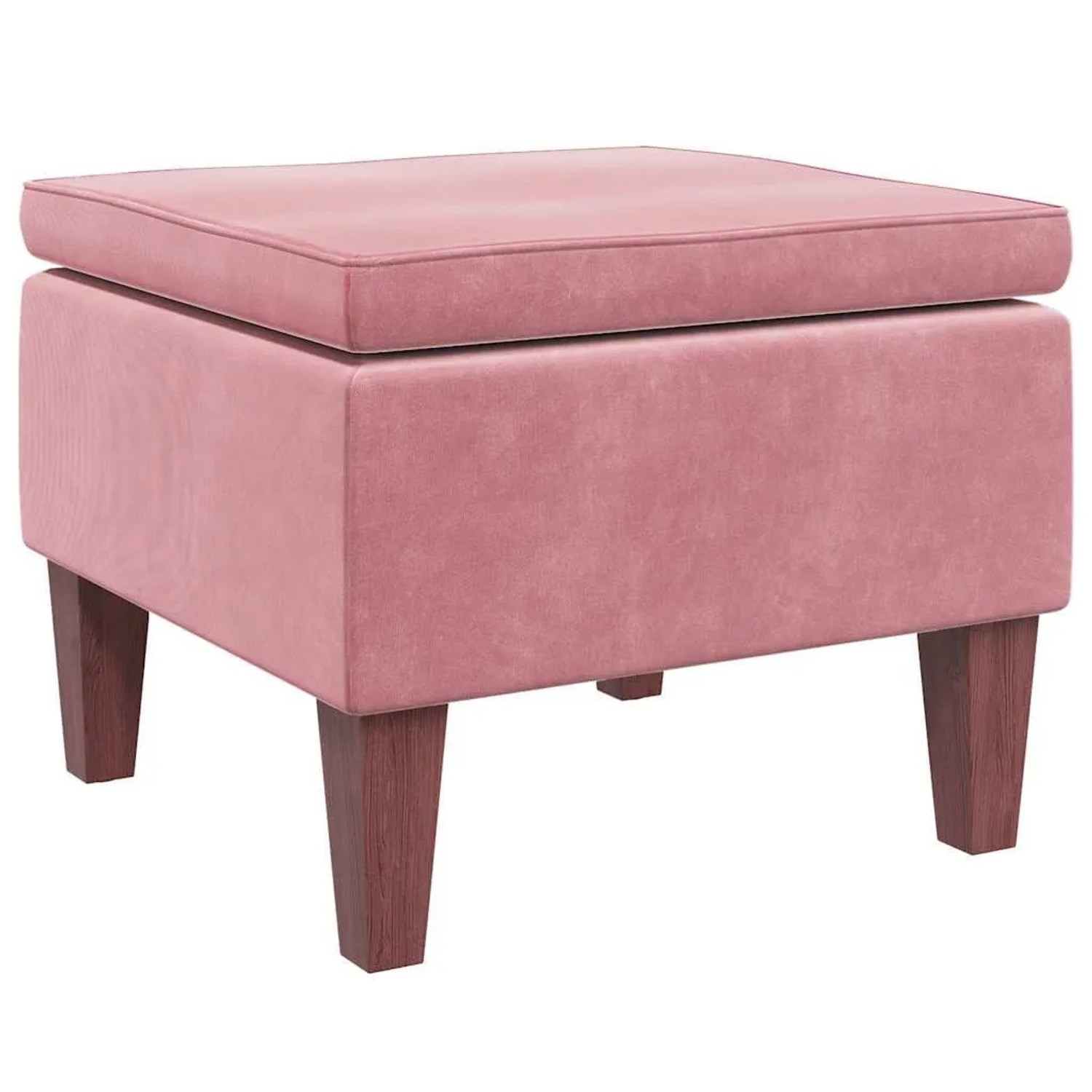 vidaXL Hocker mit Holzbeinen Rosa Samt 329461