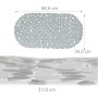Graue rutschfeste Badewanneneinlage aus PVC in Steinoptik, 66,5x34,5x0,5 cm. Saugnäpfe für sicheren Halt.