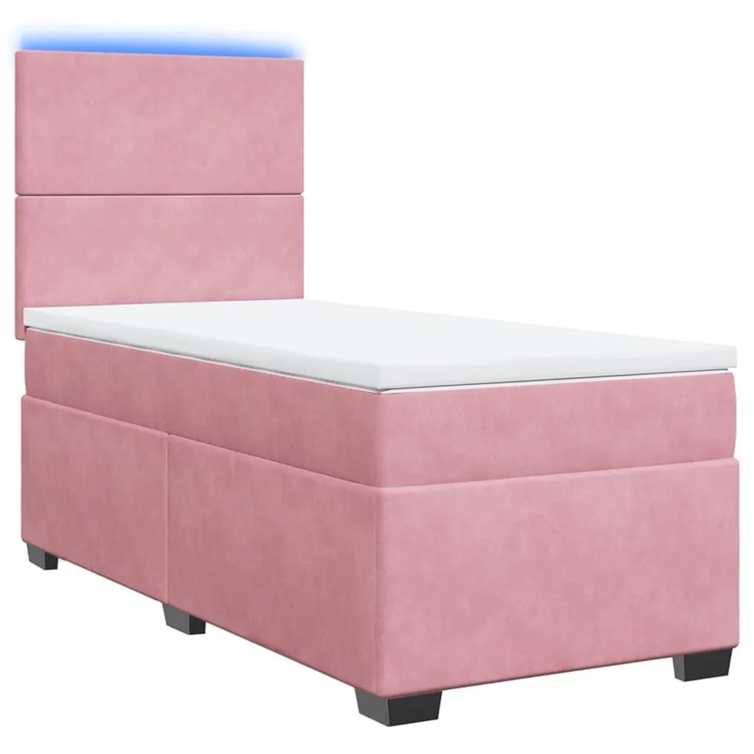 vidaXL Boxspringbett mit Matratze Rosa 100x200 cm Samt 3293133 günstig online kaufen