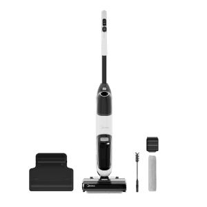 Midea Nass-Trockensauger X6, weiß-schwarz, mit Zubehör. Bodenstaubsauger für feuchte und trockene Reinigung.