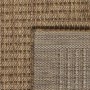 Detailansicht des braunen Ayyildiz Outdoor-Teppichs Giza in Sisal-Optik, 80x250 cm.