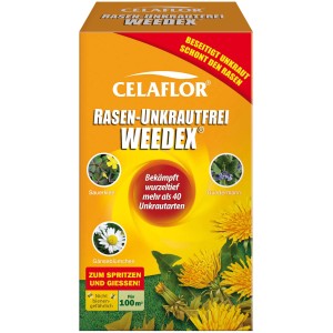Celaflor Rasen-Unkrautfrei Weedex, 100ml Packung zur Unkrautbekämpfung im Rasen.