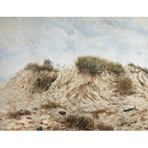 Erismann Fototapete Dünengeflüster beige: Wandbild mit Dünenlandschaft und Gräsern, 3,5x2,7m.