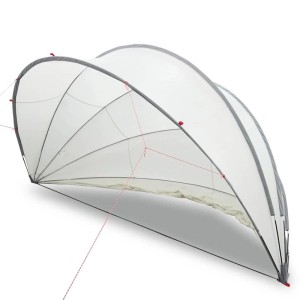 vidaXL Pool-Dome Grau und Orange 472 x 460 x 229 cm 42001118